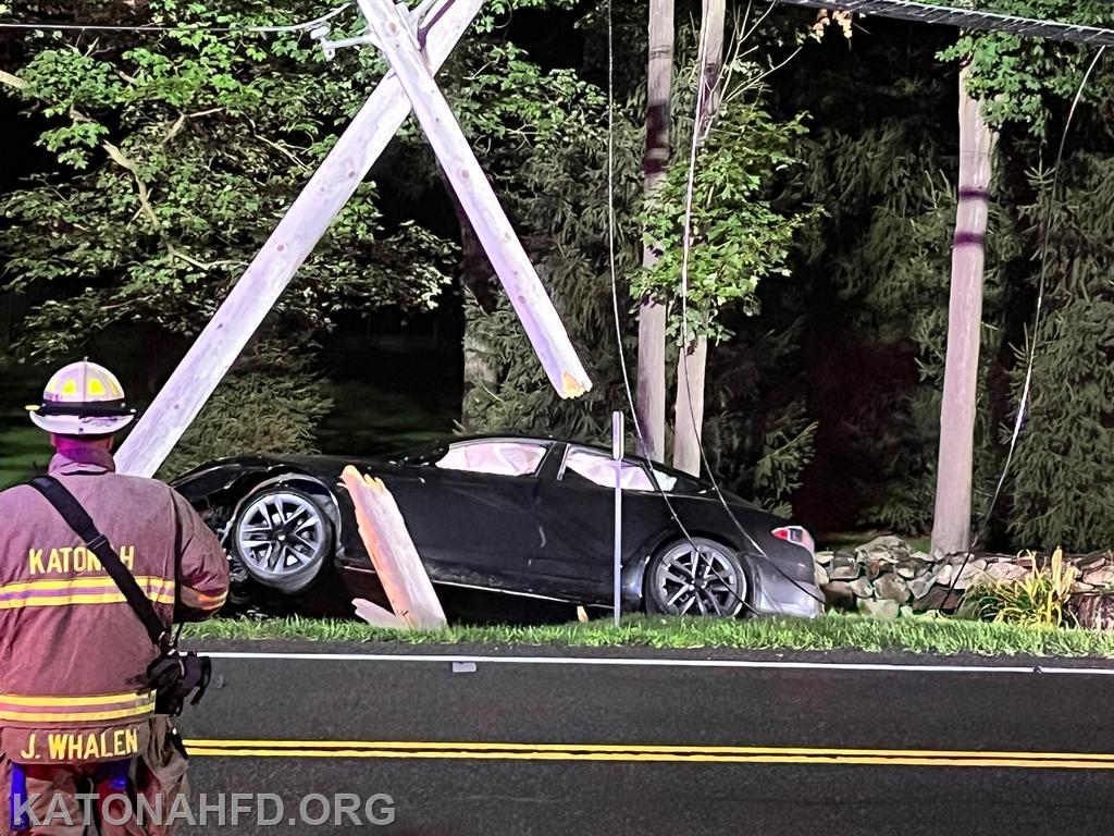Car Hits Utility Pole in Late-Night MVA - Katonah Fire Department
