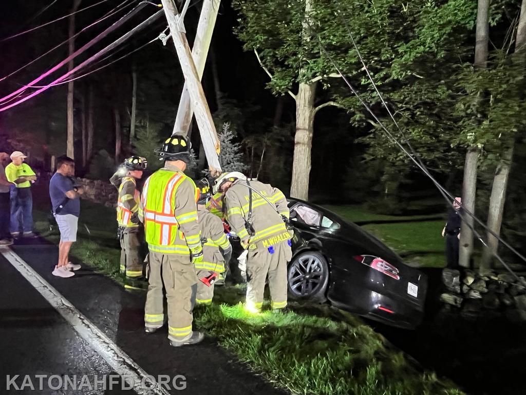 Car Hits Utility Pole in Late-Night MVA - Katonah Fire Department