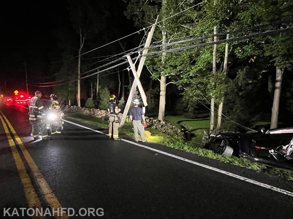Car Hits Utility Pole in Late-Night MVA - Katonah Fire Department